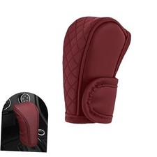 Car Gear Shift Cover, Leather Shift Knob Cover, Anti-Slip Breathable 1 PC Red