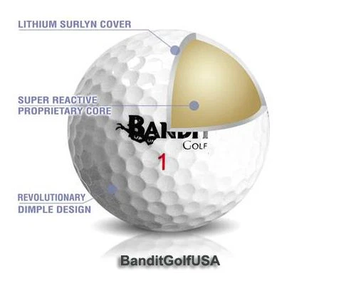 Pelotas de golf Bandit no conformes ilegales de distancia máxima 1 docena 12 pelotas -NUEVAS- Foto 4 de 4