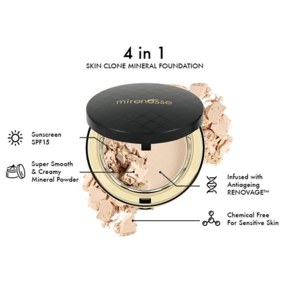 Skin Clone Mineral Powder Foundation Spf 15 Full Cover Large 13. Vanilla - Image 3 of 4