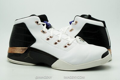 AIR JORDAN XVII 17 RETRO USED SIZE 13 COPPER BLACK WHITE 832816