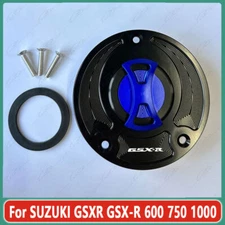 BLUE CNC Gas Oil Tank Cover Fuel Tank Cap For SUZUKI GSXR GSX-R 600 750 1000