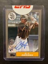 C.J. Abrams 2022 Topps 1987 Topps Baseball Autograph Gold /50 #87BA-CA Rookie RC