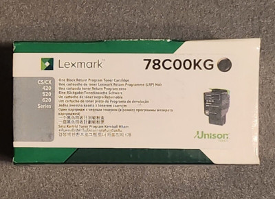 Lexmark 78C00KG Black Return Program Toner Cartridge - NEW