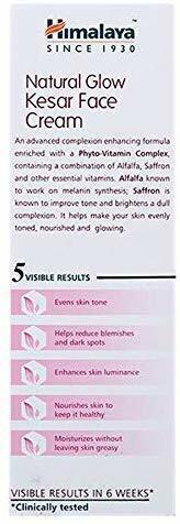 Himalaya NATURAL GLOW KESAR CREMA VISO 25 gr con zafferano ed erba medica SPEDIZIONE GRATUITA - Foto 3 di 4