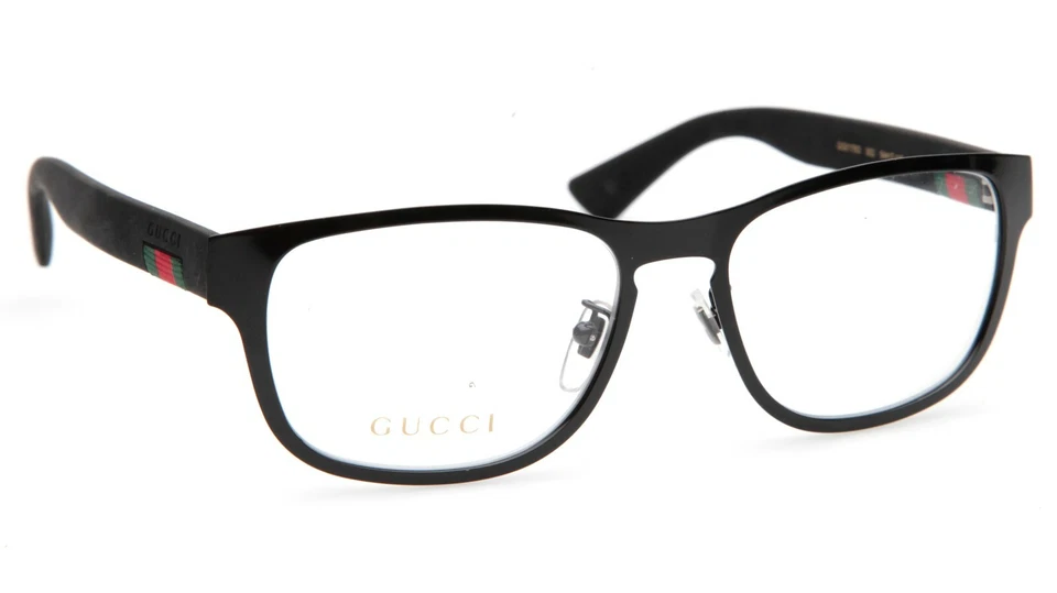 Новый GUCCI GG 0175O 002 черный очки ОПРАВА 54-17-145 мм B40 Италии - Изображение 3 из 4