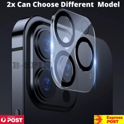 2 X iPhone 17 16 15 14 13 Pro Max Air Plus Camera Lens Protector Tempered Glass