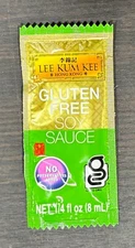 【100 pkts】Lee Kum Kee 8 mL Gluten-Free Soy Sauce Packet 8ml*100 pkts.