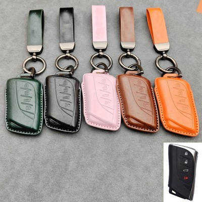4 BTN Leather Car Key Fob Case Cover For Lexus UX ES LC ES350 UX250 LS350 ES300h