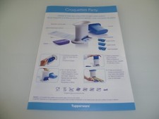TUPPERWARE NEUVE FICHE  DOUBLE  DU CROUSTY/ CROQUETTES  PARTY  COLLECTOR