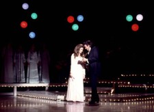 June Carter Cash husband Country singer Johnny Cash sing stage an - Old Photo 4