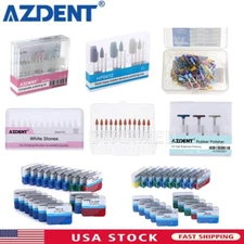 AZDENT Dental Diamond Burs Composite Polishing Burs White Stone for FG/RA/HP