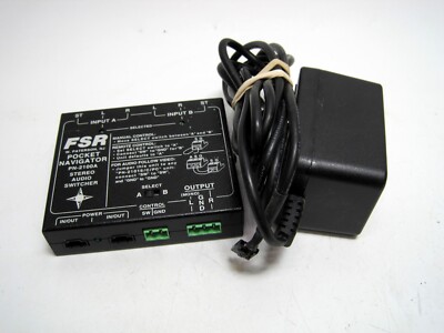 FSR Pocket Navigator PN-2100A 2 x 1 Stereo Audio AV Switcher W/Power supply