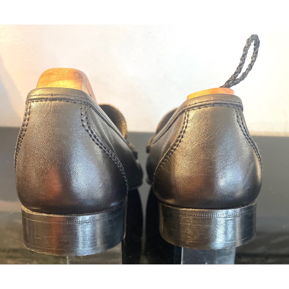 Casuccio & Scalera Italian Penny Loafers Black Leather Eur Sz 41, US Sz 8M Casuccio & Scalera Italian Loafers Black Leather Eur Sz 41  main image 3