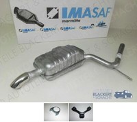 Imasaf Auspuff Endtopf Links+Anbauteile für Audi A4+Avant+Cabrio TDI 2.0+2.5+2.7