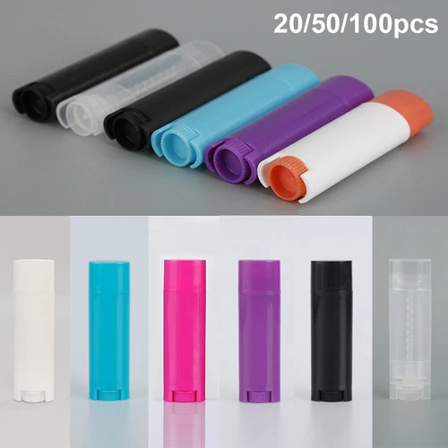 20-50pcs Oval Lip Balm Tubes Empty Lipstick Makeup Containers DIY Cosmetic Tubes - Picture 1 of 11