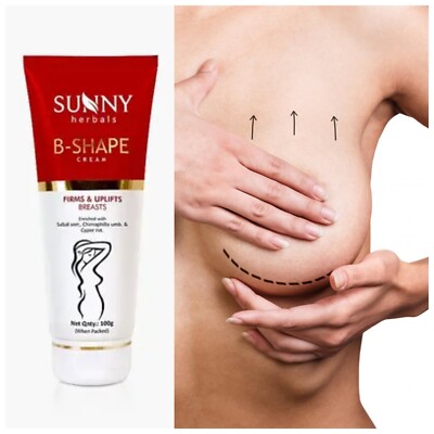 Sunny Herbals B-Shape Cream 100gm enhances lifts breasts after pregnancy