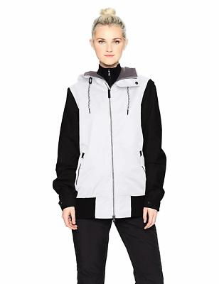 Volcom Junior's Stave 2 Layer Shell Snow Jacket, White, Extra Small
