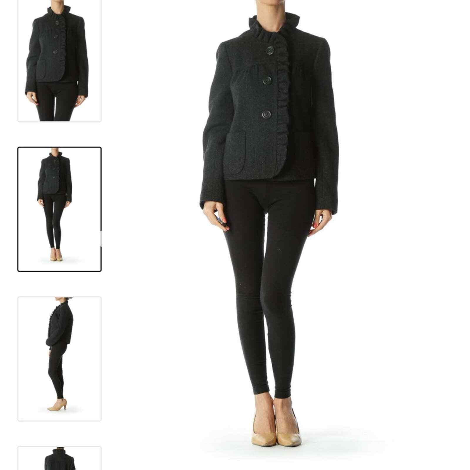 J Crew 100% Ruffled Wool jacket - image 2