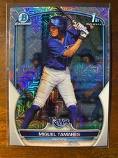 2023 Bowman Chrome Miguel Tamares #BCP-179 1st Prospect Mojo Refractor Rays