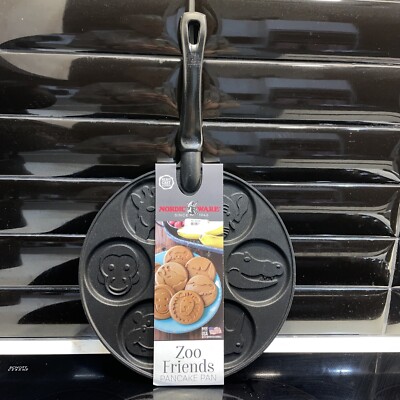 Nordic Ware Zoo Friends Pancake Pan Cast Aluminum  Electric Gas Ceramic Safe NEW