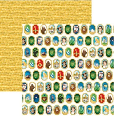Wizard of Oz, Yellow Brick Road, DS, Scrapbook Paper, Carta Bella 356008