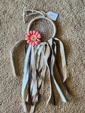 handmade dreamcatcher dream catcher country Nature pastel orange pink flower