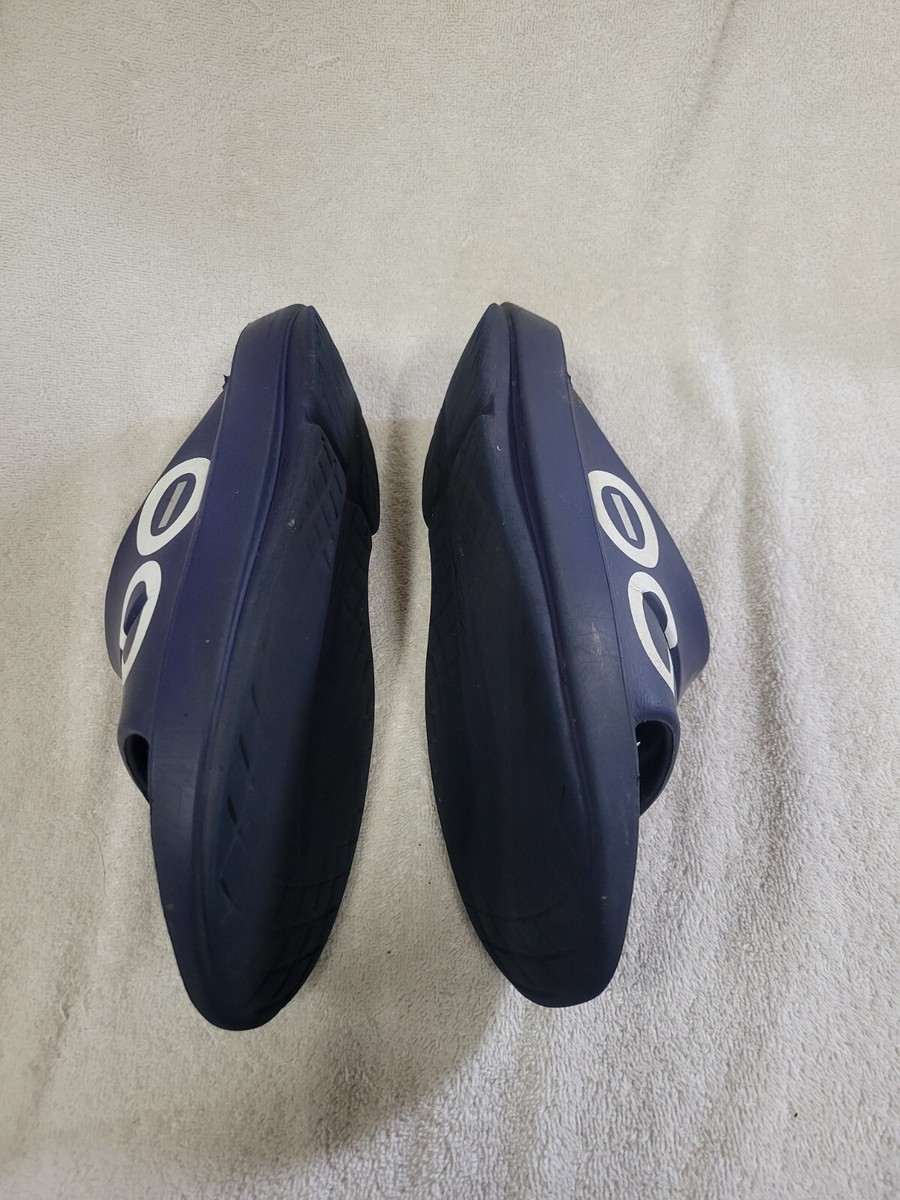 OOFOS OOahh Recovery Slide Sandals Gray M8 W10 EU41 Comfort Orthopedic OOFOS OOahh Sport Flex Unisex Recovery Slide Sandals Slate  main image 4