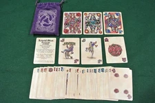 Vtg Liquid Blue Playing Cards Grateful Dead by Ian Bohorquez 1992 FULL SET + BAG