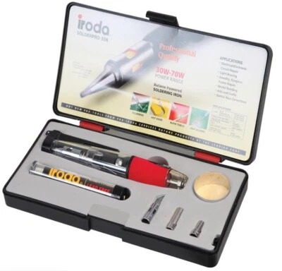 Gas Soldering Iron Kit Pro Iroda Solderpro 50K Refillable Butane Torch 30w-70w