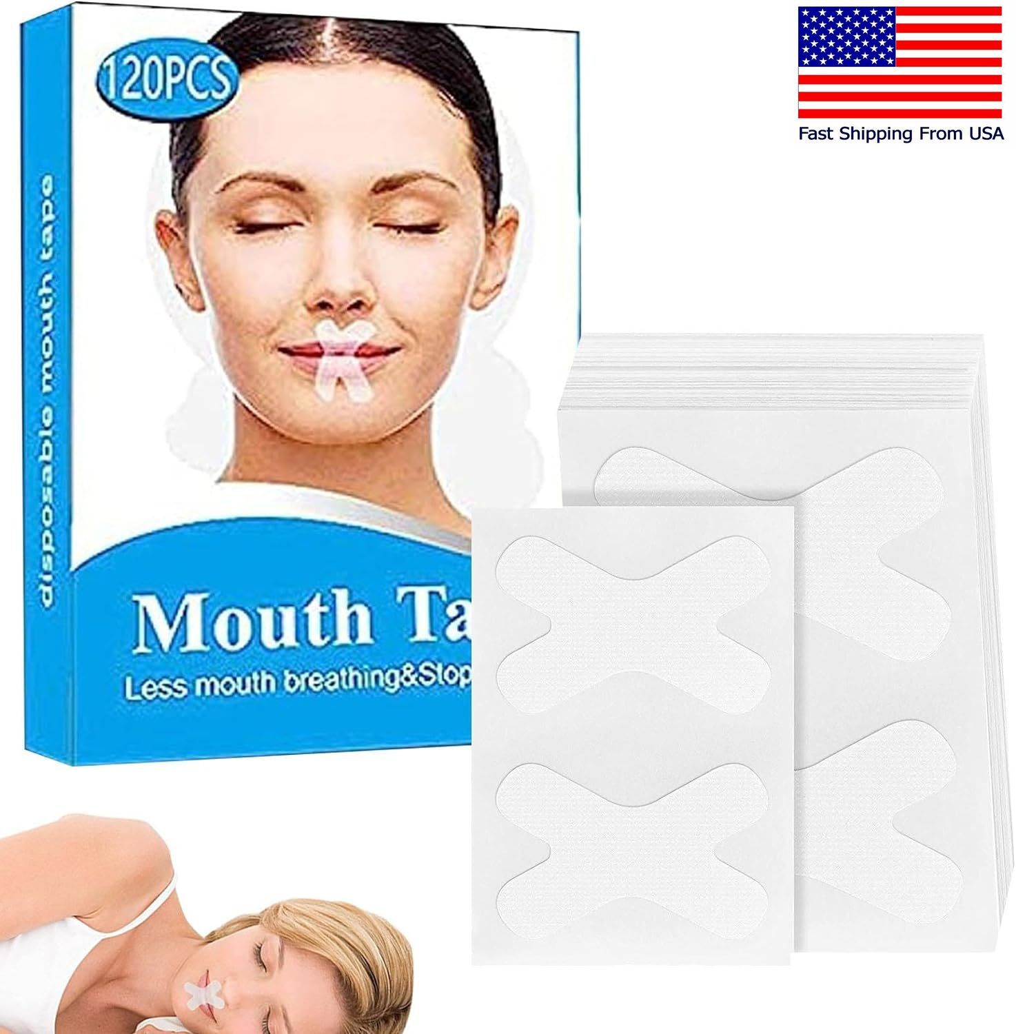 Mouth Tape 120pcs/box Antisnoring Mouth Seal Tape Mouth Tape Stop