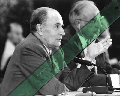 Foto FRANCOIS MITTERAND - Pressefoto Vintage von 1987 Staatspräsident Frankreich