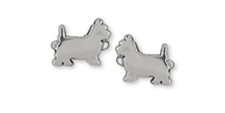 Westie Cufflinks Jewelry Sterling Silver Handmade West Highland White Terrier Cu