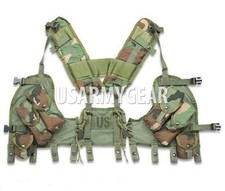 US MADE Military USGI MOLLE Woodland Enhanced Tactical Load Bearing Vest LBV