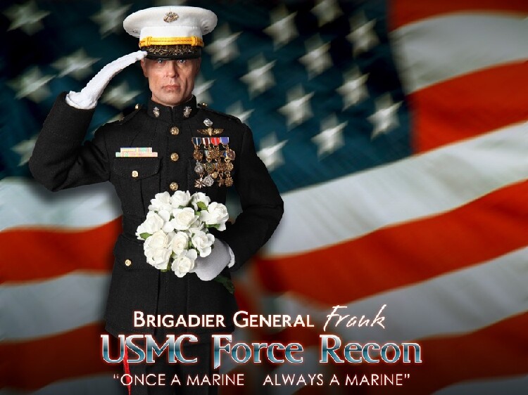 ミリタリー Did USMC Force Recon A80092 The Rock 1/6 DID A80092 The Rock USMC Force Recon Brigadier General Frank