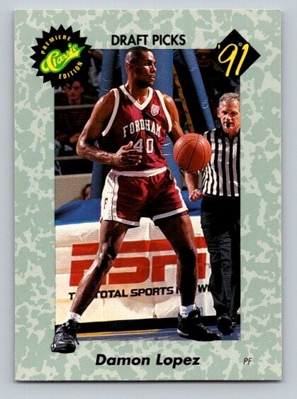 1991 Classic Draft Picks Damon Lopez #48 Fordham Rams