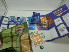Pokemon Diamond & Pearl Rule Book Card List Play Mat Lot, tokens