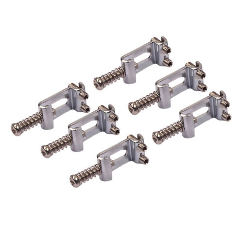 6Pcs Metal Nickel Bridge Saddles For Stratocaster Telecaster Electric Guitar