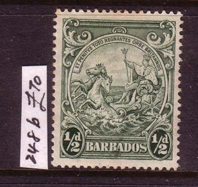 BARBADOS. 1938 ½d green mint, Sg248b. cv £70 | eBay