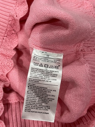 Janie And Jack Color-Block Sweater Pink Girls Size 10 - Picture 4 of 4