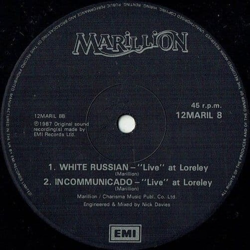 MARILLION Warm Wet Circles (Remix) Vinyl Record Single 12 Inch EMI 1987 Rock Pop - Foto 3 di 5