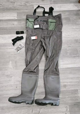 RUNCL Chest Waders with Boots size 13 Waist-High Fishing Waders