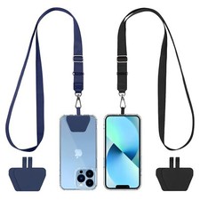 Phone Lanyard 2 Pcs Adjustable Neck Strap4 Pcs PatchesUniversal Crossbody Mul...