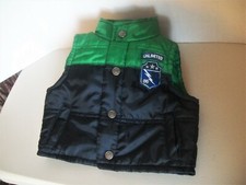 Infant Insulated Vest  Green Black Snaps Rhino 9 Months 