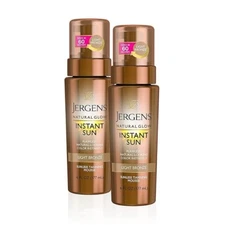 Jergens Natural Glow Instant Sun Tanning Mousse Light Bronze 6 oz LOT OF 2