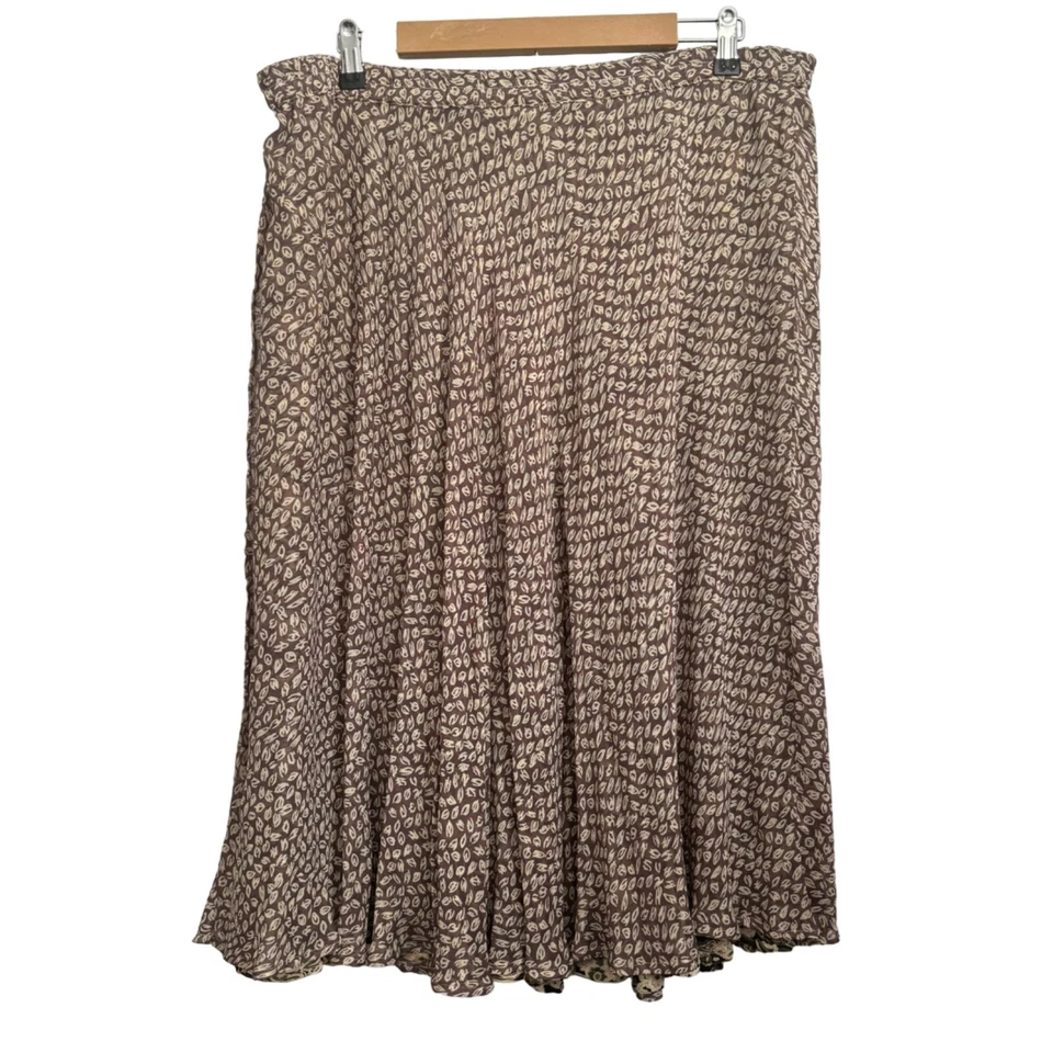 Falda de cachemira floral reversible vintage Orvis XL 100 % rayón y viscosa Foto 4 de 4