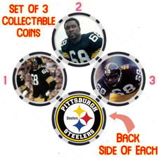 L.C. GREENWOOD - LEGENDARY STEELERS FOOTBALL PLAYER - COLLECTABLE COIN SET