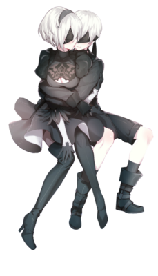 2B and 9S Nier Automata Weatherproof Anime Sticker 6