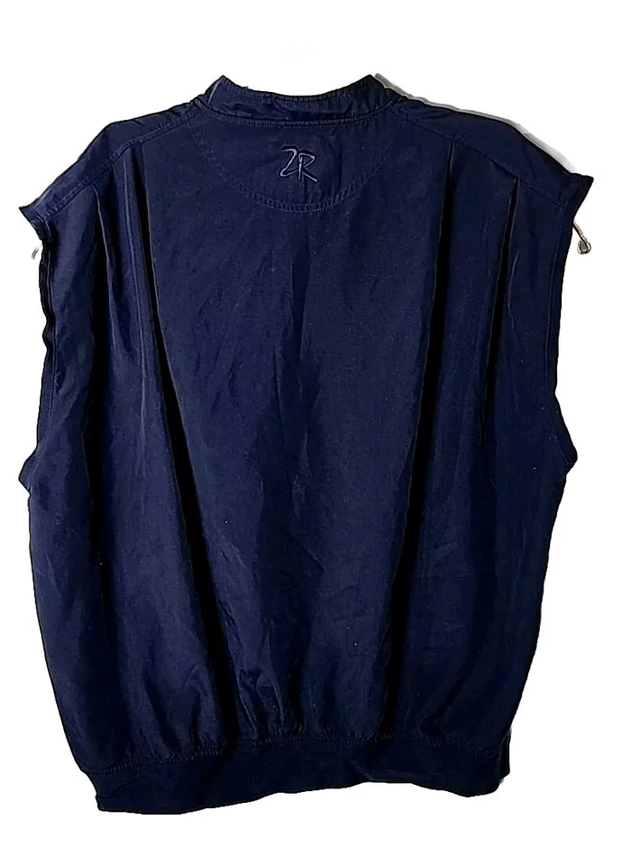 Zero Restriction Men XL Golf Outerwear Microfiber Sport Pullover Blue Vest - Image 4 of 4