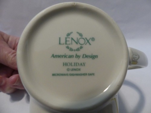Lenox Holly Holiday Cup Of Cheer Teabag Mug - Picture 6 of 6
