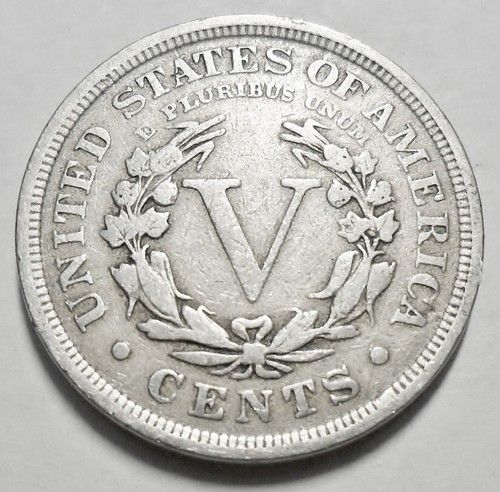 1910 P LIBERTY HEAD "V" NICKEL AVE CIRCULATED **FREE SHIPPING** - Picture 2 of 2